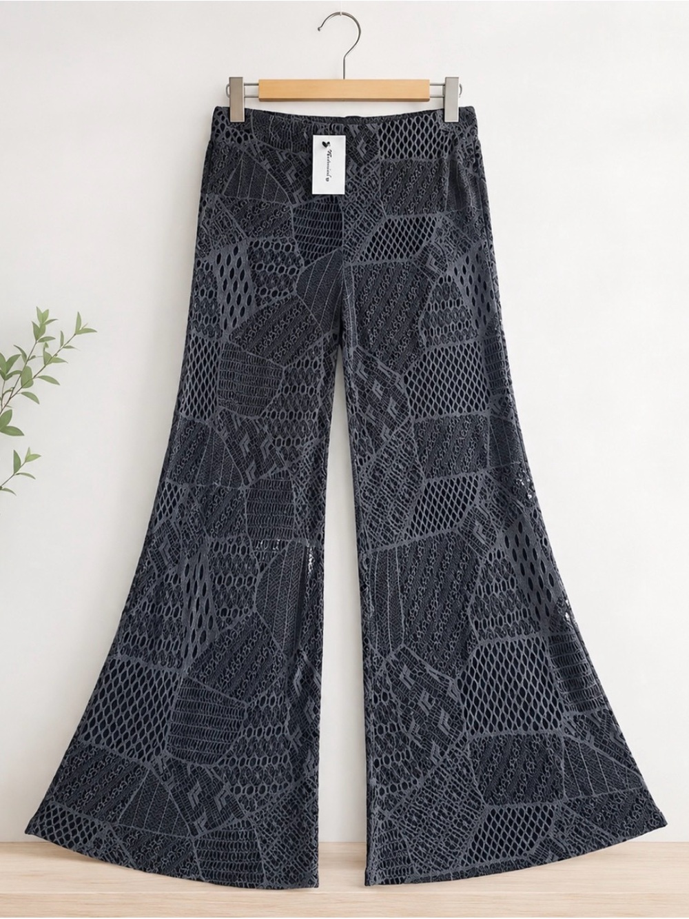 NWT Pants-Crochet Sheer Leg. Medium.